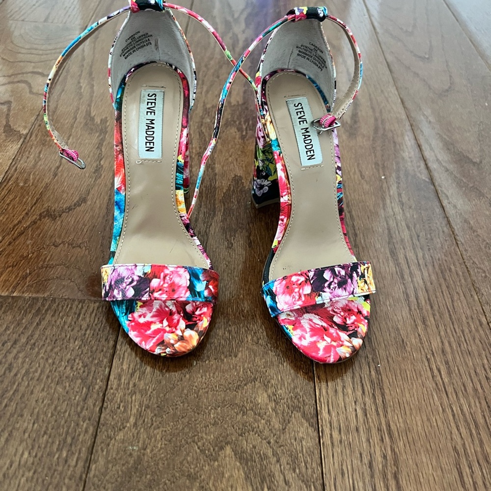 Steve Madden Multicolor Floral Heels